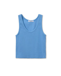 perfectwhitetee Blondie - Structured Rib Bra Friendly Tank in Pacific Blue 5 - Bliss Boutiques