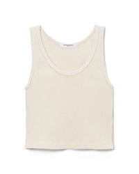 perfectwhitetee Blondie - Structured Rib Bra Friendly Tank in Sugar 6 - Bliss Boutiques