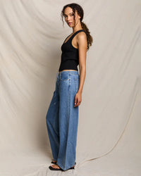 perfectwhitetee Blondie - Structured Rib Bra Friendly Tank in True Black 4 - Bliss Boutiques