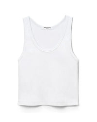 perfectwhitetee Blondie - Structured Rib Bra Friendly Tank in White 3 - Bliss Boutiques