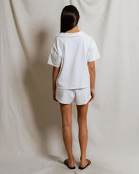 perfectwhitetee Charlie - Tennessee Jersey Short Sleeve Polo in White 4 - Bliss Boutiques