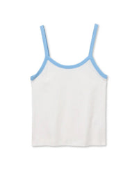 perfectwhitetee Cherry - Cotton Ringer Tank in Bright Ivory + Pacific Blue 6 - Bliss Boutiques