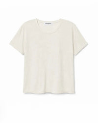perfectwhitetee Harley - Cotton Short Sleeve Boxy Crew Tee in Bright Ivory 5 - Bliss Boutiques