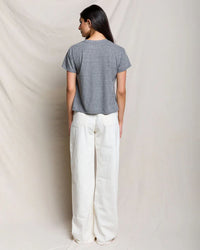 perfectwhitetee Harley - Cotton Short Sleeve Boxy Crew Tee in Heather Grey 5 - Bliss Boutiques