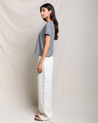 perfectwhitetee Harley - Cotton Short Sleeve Boxy Crew Tee in Heather Grey 4 - Bliss Boutiques