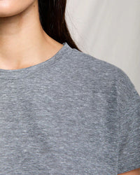 perfectwhitetee Harley - Cotton Short Sleeve Boxy Crew Tee in Heather Grey 3 - Bliss Boutiques