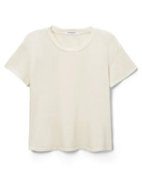 perfectwhitetee Harley - Cotton Short Sleeve Boxy Crew Tee in Sugar 5 - Bliss Boutiques