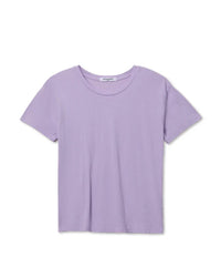 perfectwhitetee Harley - Cotton Short Sleeve Boxy Crew Tee in Ultraviolet 5 - Bliss Boutiques