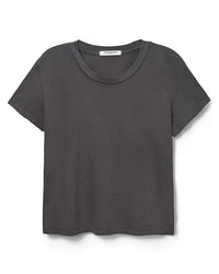 perfectwhitetee Harley - Cotton Short Sleeve Boxy Crew Tee in Vintage Black 4 - Bliss Boutiques