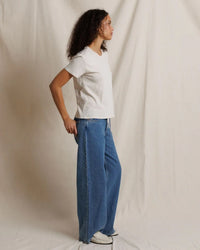 perfectwhitetee Harley - Cotton Short Sleeve Boxy Crew Tee in Whitecap Grey 4 - Bliss Boutiques