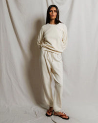 perfectwhitetee Johnny - French Terry Easy Sweatpant in Bright Ivory 2 - Bliss Boutiques