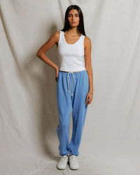 perfectwhitetee Johnny - French Terry Easy Sweatpant in Pacific Blue 2 - Bliss Boutiques