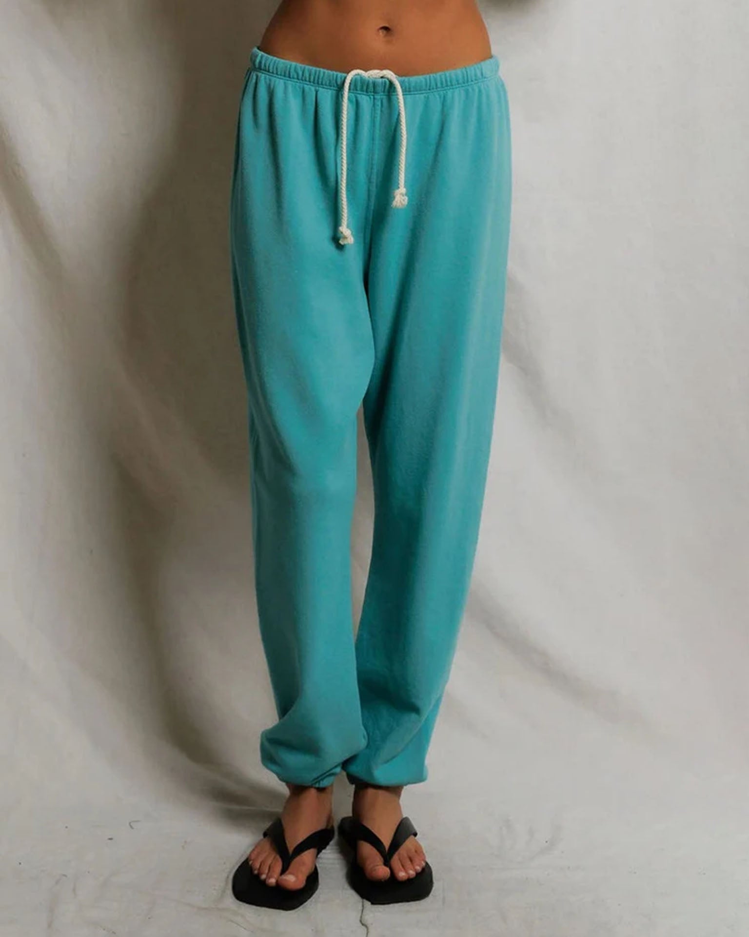 Johnny - French Terry Easy Sweatpant in Teal Blue