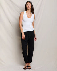 perfectwhitetee Jordan - U Neck Ribbed Tank in White 2 - Bliss Boutiques