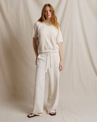 perfectwhitetee Kennedy - Core Fleece Short Sleeve in Sugar 2 - Bliss Boutiques