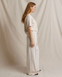 perfectwhitetee Kennedy - Core Fleece Short Sleeve in Sugar 3 - Bliss Boutiques
