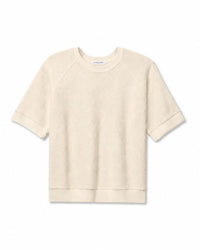 perfectwhitetee Kennedy - Core Fleece Short Sleeve in Sugar 5 - Bliss Boutiques