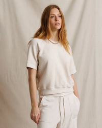 perfectwhitetee Kennedy - Core Fleece Short Sleeve in Sugar 1 - Bliss Boutiques