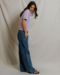 perfectwhitetee Kennedy - Core Fleece Short Sleeve in Ultraviolet 6 - Bliss Boutiques