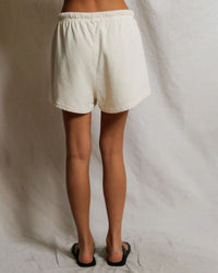 perfectwhitetee Layla - French Terry Sweat Shorts in Bright Ivory 3 - Bliss Boutiques