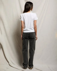 perfectwhitetee Lisa - Recycle Cotton Slim Crew Tee in Whitecap Grey 4 - Bliss Boutiques