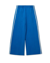 perfectwhitetee Mikos Wideleg Pant with Stripe in Cobalt 5 - Bliss Boutiques