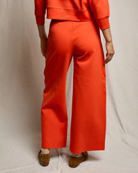 perfectwhitetee Mikos Wideleg Pant with Stripe in Tomato 4 - Bliss Boutiques