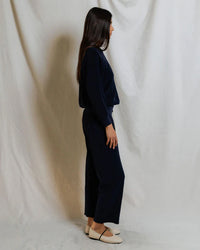perfectwhitetee Saylor - Loop Terry Sweatshirt in Navy 3 - Bliss Boutiques