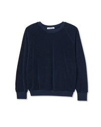 perfectwhitetee Saylor - Loop Terry Sweatshirt in Navy 5 - Bliss Boutiques