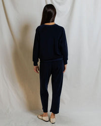 perfectwhitetee Saylor - Loop Terry Sweatshirt in Navy 4 - Bliss Boutiques