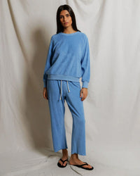 perfectwhitetee Saylor - Loop Terry Sweatshirt in Pacific Blue 2 - Bliss Boutiques
