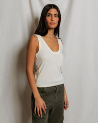 perfectwhitetee Vicky - Hemp Milk Cotton Tank in Natural 3 - Bliss Boutiques
