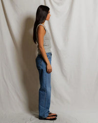 perfectwhitetee Vicky - Stripe Hemp Milk Cotton Tank in Natural/ Black Stripe 4 - Bliss Boutiques