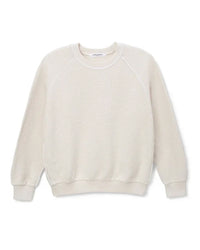 perfectwhitetee Ziggy - Inside Out Fleece Long Sleeve Shrunken Crewneck Sweatshirt in Sugar 4 - Bliss Boutiques