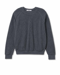 perfectwhitetee Ziggy - Inside Out Fleece Long Sleeve Shrunken Crewneck Sweatshirt in Turbulence 5 - Bliss Boutiques