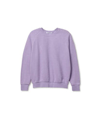 perfectwhitetee Ziggy - Inside Out Fleece Long Sleeve Shrunken Crewneck Sweatshirt in Ultraviolet 4 - Bliss Boutiques