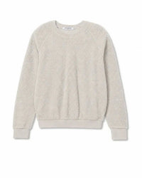 perfectwhitetee Ziggy - Inside Out Fleece Long Sleeve Shrunken Crewneck Sweatshirt in Whitecap Grey 5 - Bliss Boutiques