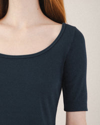 Prairie Underground 1/4 Sleeve Bardot Tee in Deep Teal 2 - Bliss Boutiques