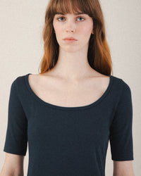 Prairie Underground 1/4 Sleeve Bardot Tee in Deep Teal 3 - Bliss Boutiques