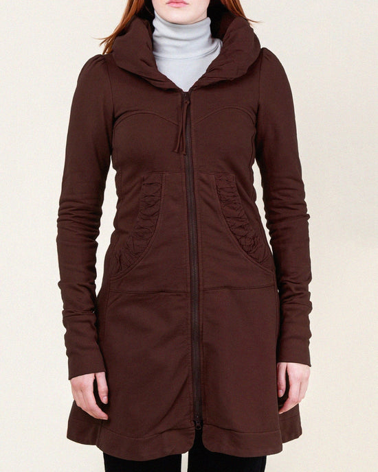 Prairie Underground Long Cloak Hoodie in Redwood 