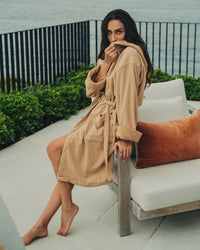 Saarde Home Vintage Wash Robe in Nutmeg