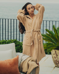 Saarde Home Vintage Wash Robe in Nutmeg