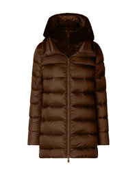 Save the Duck Matilda Coat in Noisette Brown 1 - Bliss Boutiques