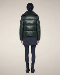 Save the Duck Moma Coat in Nori Green 3 - Bliss Boutiques