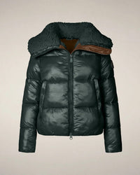 Save the Duck Moma Coat in Nori Green 4 - Bliss Boutiques