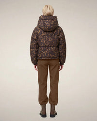 Save the Duck Rhiannon Coat in Dark Brown Leopard 3 - Bliss Boutiques