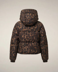 Save the Duck Rhiannon Coat in Dark Brown Leopard 5 - Bliss Boutiques