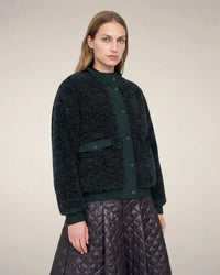 Save the Duck Valery Coat in Nori Green 1 - Bliss Boutiques
