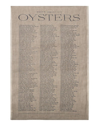 SIR / MADAM HOME Oyster List Tea Towel, Natural