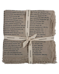SIR / MADAM Oyster Napkin Set/4 Indigo/Natural 
